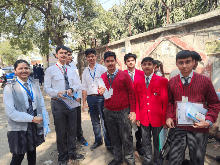 Students in Lucknow after the CBSE Class 10 Math exam (Handout)