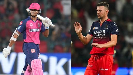 Yashasvi Jaiswal and Josh Hazlewood were involved in a war od words suring the RCB-RR clash on Thursday night. 