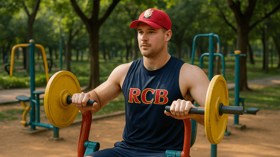 Australian batsman Tim David lauds open-gyms at BBMP's public parks.  