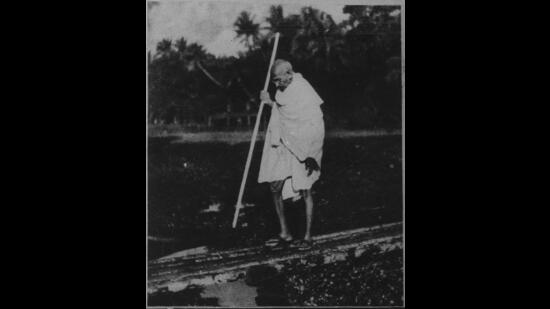 Mahatma Gandhi in Noakhali, Assam during the Partition riots 1947. (HT Photo) Mahatma Gandhi in Noakhali, Assam during the Partition riots 1947. (HT Photo)