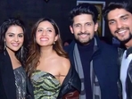 Priyanka Choudhary with Sargun Mehta, Ravi Dubey and Ankit Gupta. Priyanka Choudhary with Sargun Mehta, Ravi Dubey and Ankit Gupta.