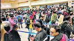 Adnan Chara, who arrived on Feb 7, posted photos of the chaos and tweeted: “Only two hours for immigration at Mumbai airport!!!! Freshly back from few of world’s busiest cities and it’s a pity seeing such gross mismanagement and disrespect to visitors, especially when 7 desks had no officers.” (HT PHOTO) Adnan Chara, who arrived on Feb 7, posted photos of the chaos and tweeted: “Only two hours for immigration at Mumbai airport!!!! Freshly back from few of world’s busiest cities and it’s a pity seeing such gross mismanagement and disrespect to visitors, especially when 7 desks had no officers.” (HT PHOTO)
