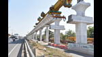 Metro Work in progress near Wakad on Thursday. (HT PHOTO) Metro Work in progress near Wakad on Thursday. (HT PHOTO)