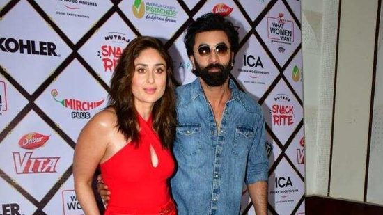 Kareena Kapoor and Ranbir Kapoor made a joint appearance at the Mehboob Studios on Friday. He will now appear on her chat show What Women Want. (Varinder Chawla)