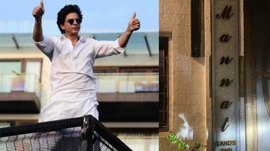Shah Rukh Khan's Mumbai home: Two men broke into Mannat by scaling the outer wall. Shah Rukh Khan's Mumbai home: Two men broke into Mannat by scaling the outer wall.