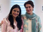 Archana Gautam with Congress general secretary Priyanka Gandhi Vadra.(Instagram / archanagautamm) Archana Gautam with Congress general secretary Priyanka Gandhi Vadra.(Instagram / archanagautamm)