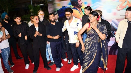 Nandita Das having some fun at Zwigato screening. The film also stars Gul Panag, Sayani Gupta, Swanand Kirkire. (Varinder Chawla)