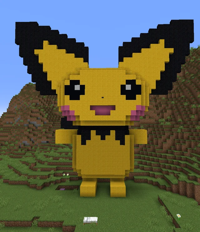 Pikachu made by u/TheGoofyGE3K in Minecraft Pikachu made by u/TheGoofyGE3K in Minecraft
