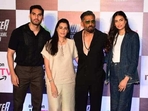 Suniel Shetty was joined by his wife Mana Shetty, daughter Athiya Shetty and son Ahan Shetty at the screening of his web show, Hunter Tootega Nahi Todega. (Varinder Chawla) Suniel Shetty was joined by his wife Mana Shetty, daughter Athiya Shetty and son Ahan Shetty at the screening of his web show, Hunter Tootega Nahi Todega. (Varinder Chawla)