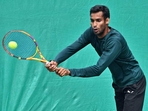 Siddharth Vishwakarma in action at the ITF $25K Men’s Open in Lucknow on Wednesday Siddharth Vishwakarma in action at the ITF $25K Men’s Open in Lucknow on Wednesday