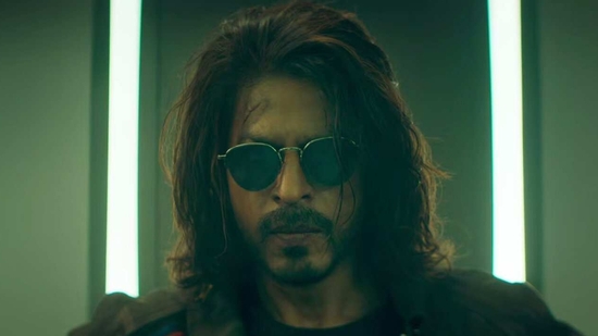 Shah Rukh Khan makes a stylish entry in a scene from Pathaan. Shah Rukh Khan makes a stylish entry in a scene from Pathaan.