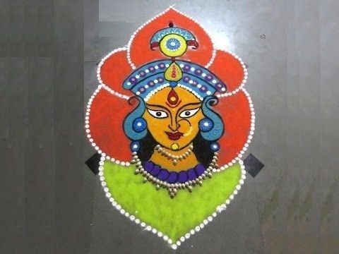 On the fifth day, create a rangoli design inspired by the goddess Skandamata(pinterest) On the fifth day, create a rangoli design inspired by the goddess Skandamata(pinterest)