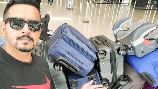 Ripu Daman Bhadoria with his luggage. (LinkedIn/ripubhadoria) Ripu Daman Bhadoria with his luggage. (LinkedIn/ripubhadoria)
