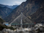 A view of the under construction Anji Bridge during its media preview at Reasi District near J&K's Katra. (Sanchit Khanna/ Hindustan Times) A view of the under construction Anji Bridge during its media preview at Reasi District near J&K's Katra. (Sanchit Khanna/ Hindustan Times)