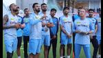 Lucknow Super Giants team during a practice session at Bharat Ratna Shri Atal Bihari Vajpayee Ekana Cricket Stadium Lucknow Super Giants team during a practice session at Bharat Ratna Shri Atal Bihari Vajpayee Ekana Cricket Stadium