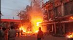 A clash broke out between the two groups during a Ram Navami procession on Friday (Twitter Photo) A clash broke out between the two groups during a Ram Navami procession on Friday (Twitter Photo)