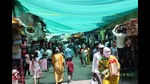 Overhead cloth put up in Tulshi Baug for protection during summer on Saturday. ((HT PHOTO) Overhead cloth put up in Tulshi Baug for protection during summer on Saturday. ((HT PHOTO)