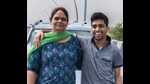 Mina Agarwal with her son (Sourced) Mina Agarwal with her son (Sourced)