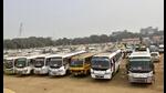 The decision to phase out diesel buses were taken to curb air pollution, an officer said. (HT Photo) The decision to phase out diesel buses were taken to curb air pollution, an officer said. (HT Photo)