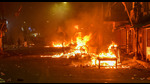 Vehicles set on fire by miscreants during clashes between two groups, at Kajipara in Howrah district on March 30. (PTI) Vehicles set on fire by miscreants during clashes between two groups, at Kajipara in Howrah district on March 30. (PTI)