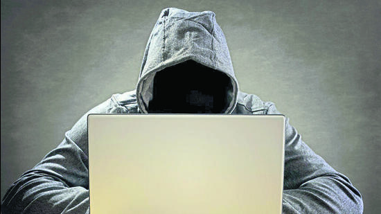 Computer hacker stealing data from a laptop concept for network security, identity theft and computer crime (HTfile) Computer hacker stealing data from a laptop concept for network security, identity theft and computer crime (HTfile)