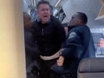 American Airlines passenger being dragged off flight. (Reddit ) American Airlines passenger being dragged off flight. (Reddit )