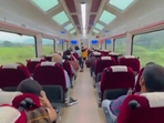 Screenshot of the video of the Vistadome coach. (Twitter ) Screenshot of the video of the Vistadome coach. (Twitter )