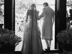 Athiya Shetty with Ahan Shetty at her wedding (left). Athiya Shetty with Ahan Shetty at her wedding (left).