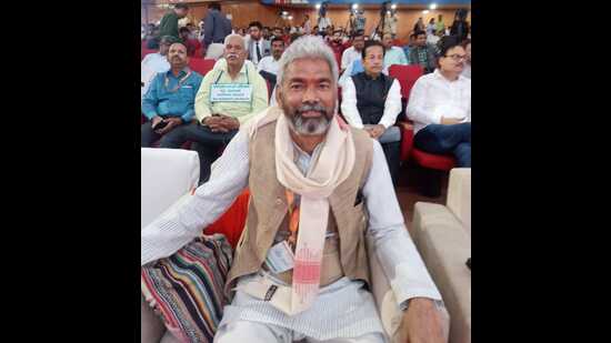 Padma Shri Uma Shankar Pandey at national climate conclave in Lucknow. (HT) Padma Shri Uma Shankar Pandey at national climate conclave in Lucknow. (HT)
