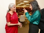 FM Nirmala Sitharaman and IMF's first deputy manager Gita Gopinath.(Twitter) FM Nirmala Sitharaman and IMF's first deputy manager Gita Gopinath.(Twitter)