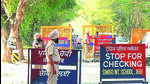 Security tightened in Talwandi Sabo in view of the three-day-long Baisakhi mela at Damdama Sahib, in Bathinda on Thursday. (ANI) Security tightened in Talwandi Sabo in view of the three-day-long Baisakhi mela at Damdama Sahib, in Bathinda on Thursday. (ANI)