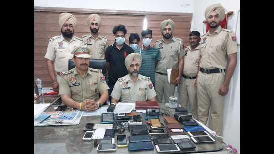 The accused in the custody of Mohali police. (HT Photo) The accused in the custody of Mohali police. (HT Photo)
