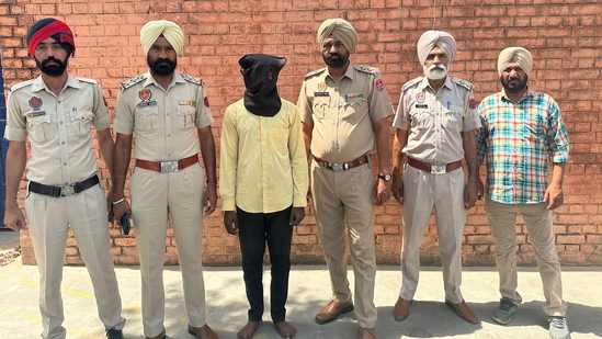 Accused Desai Mohan at Police custody the Cantt police station at Bathinda on Monday. (Sanjeev Kumar/HT photo) Accused Desai Mohan at Police custody the Cantt police station at Bathinda on Monday. (Sanjeev Kumar/HT photo)