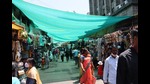 Overhead cloth put up in Tulshi Baug for protection during summer in Pune. (HT PHOTO) Overhead cloth put up in Tulshi Baug for protection during summer in Pune. (HT PHOTO)