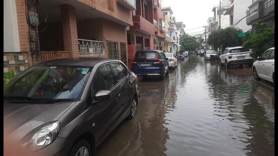 A waterlogged area in Jankipuram due to poor drainage system. (Sourced) A waterlogged area in Jankipuram due to poor drainage system. (Sourced)