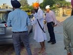 Sikh separatist leader Amritpal Singh after his arrest from Punjab's Moga.(HT Photo) Sikh separatist leader Amritpal Singh after his arrest from Punjab's Moga.(HT Photo)