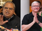 Former J&K gvernor Satyapal Malik and Apple CEO Tim Cook. (L) and (R) Former J&K gvernor Satyapal Malik and Apple CEO Tim Cook. (L) and (R)