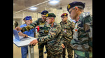 Army Commander Northern Command Lt General Upendra Dwivedi during his visit to the Command Hospital where survivors of Thursday's terror attack are being treated in Udhampur. (PTI) Army Commander Northern Command Lt General Upendra Dwivedi during his visit to the Command Hospital where survivors of Thursday's terror attack are being treated in Udhampur. (PTI)