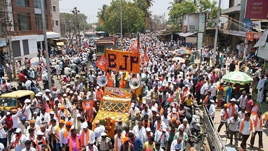 In the past week, some commentators in Kannada newspapers also wrote that the BJP may install a Brahmin chief minister if the party wins a majority or comes close to forming a government in the May 10 elections. (BJP Karnataka/Twitter) In the past week, some commentators in Kannada newspapers also wrote that the BJP may install a Brahmin chief minister if the party wins a majority or comes close to forming a government in the May 10 elections. (BJP Karnataka/Twitter)