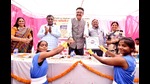 Navneet Sehgal, the additional chief secretary of sports and youth welfare department, inaugurated the boxing ring. (HT Photo) Navneet Sehgal, the additional chief secretary of sports and youth welfare department, inaugurated the boxing ring. (HT Photo)