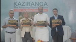 The book, ‘Kaziranga-The Amazing World of Rhinos’, is available in the market for <span class='webrupee'>₹</span>6,999. (HT Photo) The book, ‘Kaziranga-The Amazing World of Rhinos’, is available in the market for <span class='webrupee'>₹</span>6,999. (HT Photo)