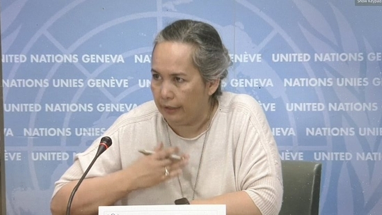Elizabeth Tan, UNHCR's Director of International Protection, at a briefing in Geneva.(Twitter) Elizabeth Tan, UNHCR's Director of International Protection, at a briefing in Geneva.(Twitter)