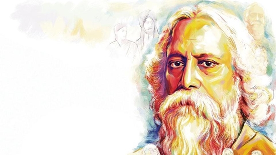 Rabindranath Tagore's works have inspired generations and left an indelible mark on literature, music, and art.(ILLUSTRATION: Biswajit Debnath) Rabindranath Tagore's works have inspired generations and left an indelible mark on literature, music, and art.(ILLUSTRATION: Biswajit Debnath)