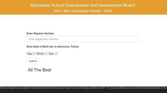 Karnataka SSLC result 2023 live updates: Result link active on karresults.nic.in