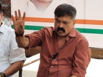 NCP MLA Jitendra Awhad addresses a presser in Mumbai.(Praful Gangurde/ HT photo) NCP MLA Jitendra Awhad addresses a presser in Mumbai.(Praful Gangurde/ HT photo)