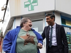 Rishi Sunak at his family's pharmacy. (Instagram ) Rishi Sunak at his family's pharmacy. (Instagram )