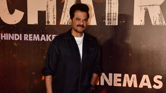 Anil Kapoor was also spotted at Chatrapathi screening on Thursday. He was in white T-shirt paired with black pants and a black jacket. He is currently gearing up for the second season of The Night Manager. (Varinder Chawla)