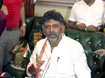 Karnataka Congress Chief DK Shivakumar addresses a press conference in Bengaluru on Monday.(ANI) Karnataka Congress Chief DK Shivakumar addresses a press conference in Bengaluru on Monday.(ANI)