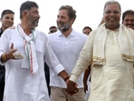 Siddaramaiah and Shivakumar are in New Delhi and lobbying for the Karnataka CM post.(File) Siddaramaiah and Shivakumar are in New Delhi and lobbying for the Karnataka CM post.(File)