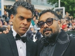 Anurag Kashyap poses with Vikramaditya Motwane on red carpet premiere of Martin Scorsese's Killers of the Flower Moon. Anurag Kashyap poses with Vikramaditya Motwane on red carpet premiere of Martin Scorsese's Killers of the Flower Moon.